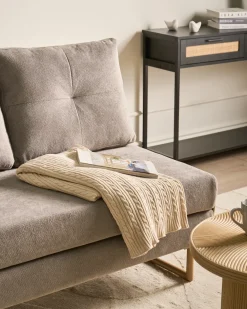 Divano letto 2 posti JERSLEV Tessuto Grigio