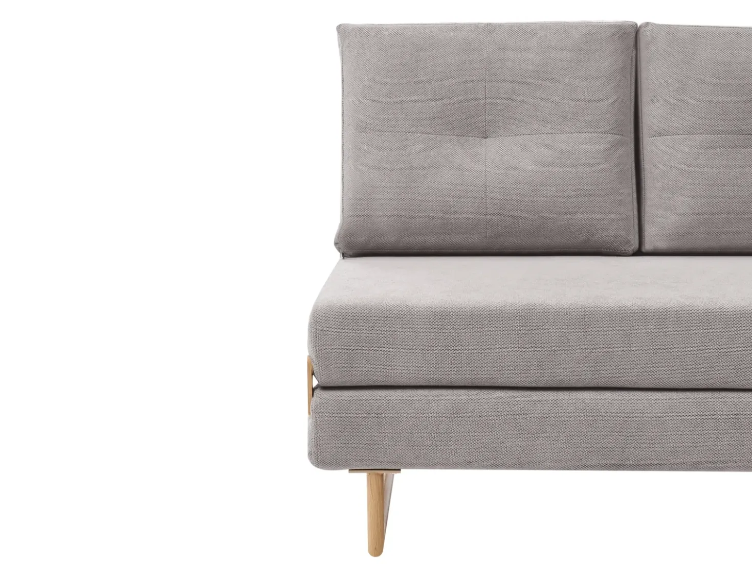 Divano letto 2 posti JERSLEV Tessuto Grigio