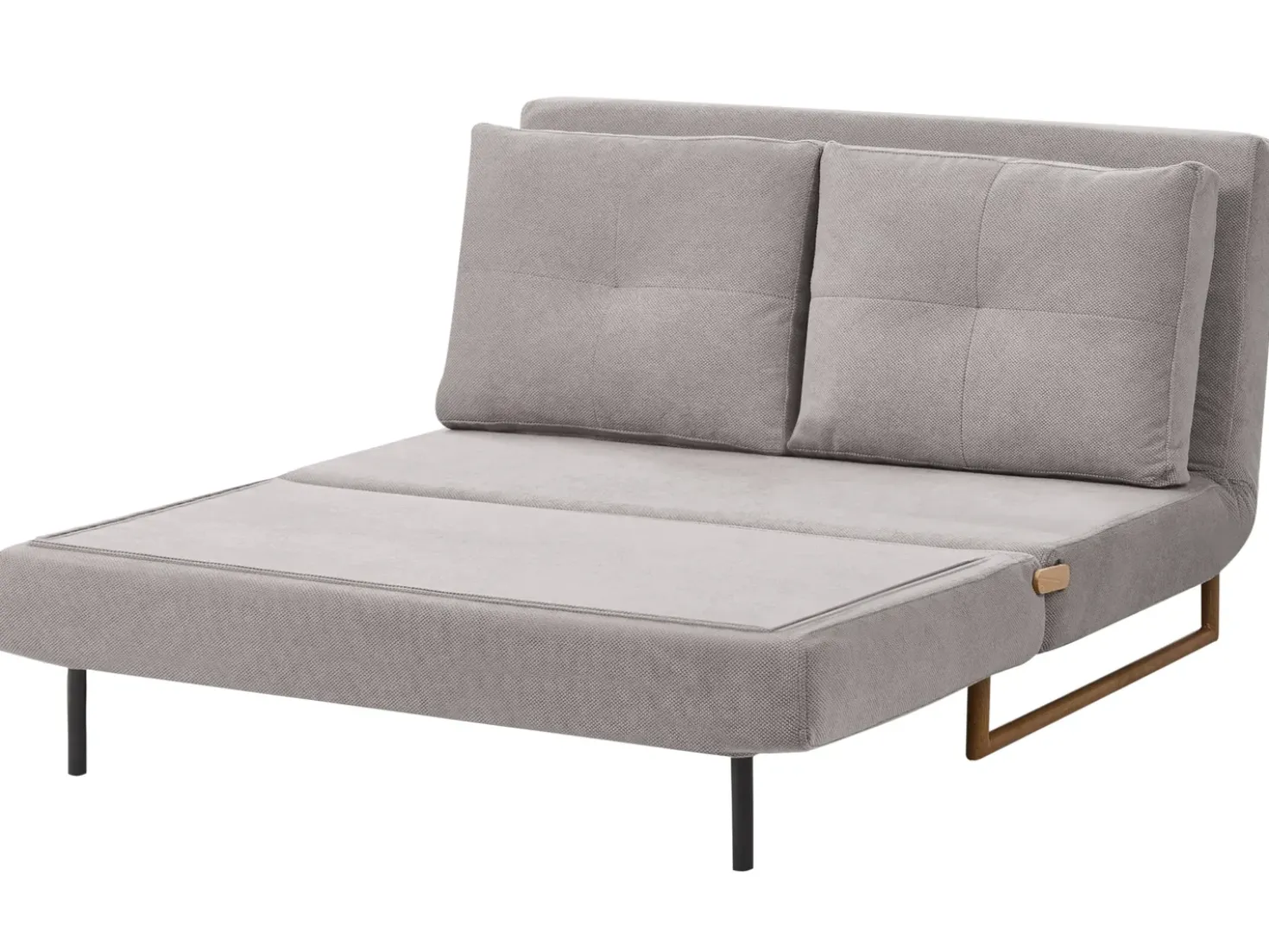 Divano letto 2 posti JERSLEV Tessuto Grigio