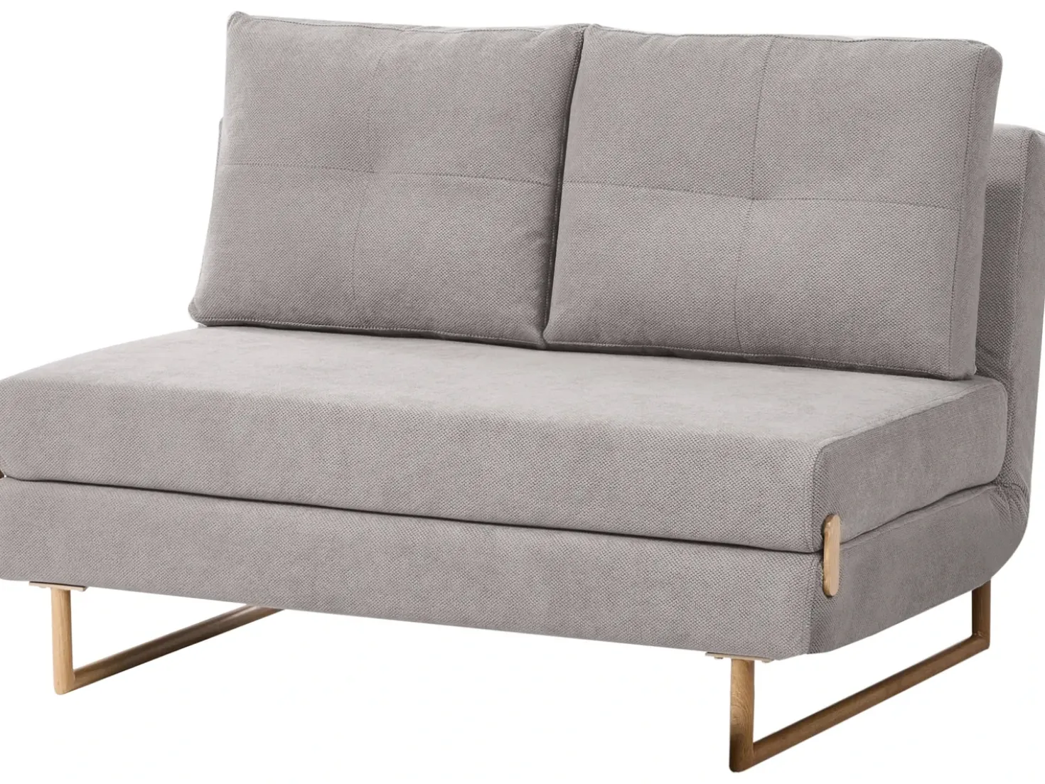 Divano letto 2 posti JERSLEV Tessuto Grigio