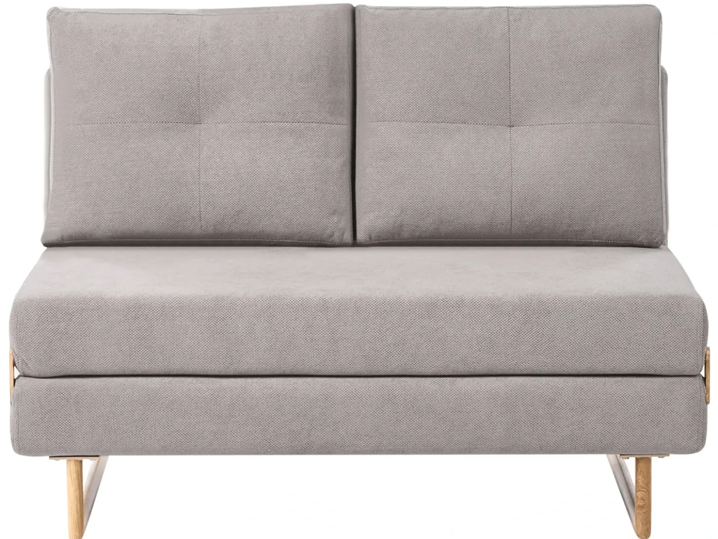 Divano letto 2 posti JERSLEV Tessuto Grigio