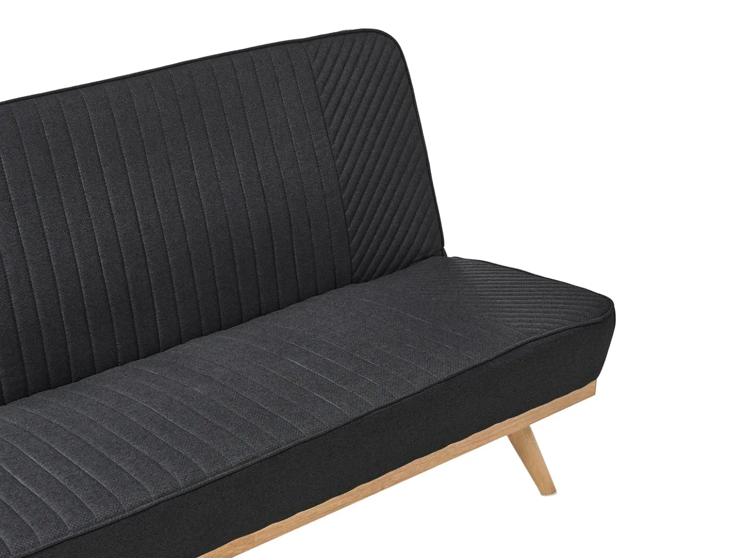 Divano letto 2 posti KALFAFEL Tessuto Nero
