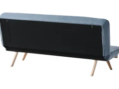 Divano letto 2 posti KALFAFEL Tessuto Blu
