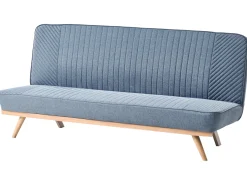 Divano letto 2 posti KALFAFEL Tessuto Blu