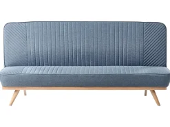 Divano letto 2 posti KALFAFEL Tessuto Blu