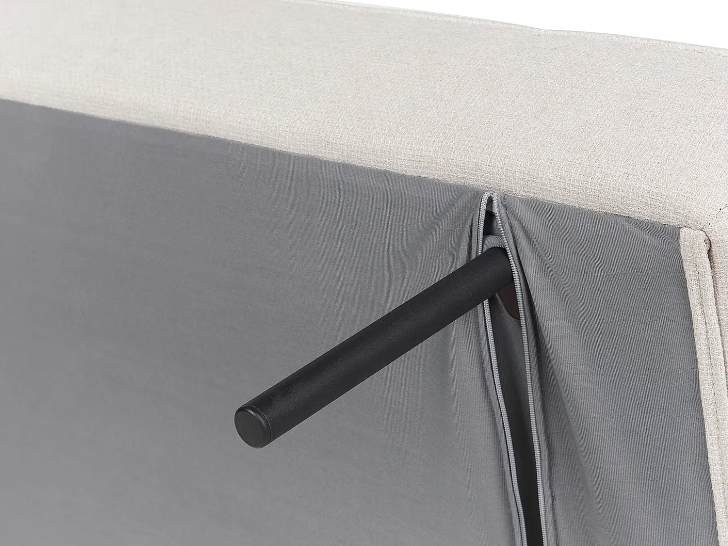 Divano letto 2 posti KALFAFEL Tessuto Beige
