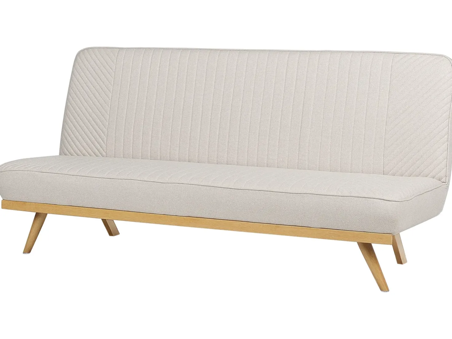 Divano letto 2 posti KALFAFEL Tessuto Beige