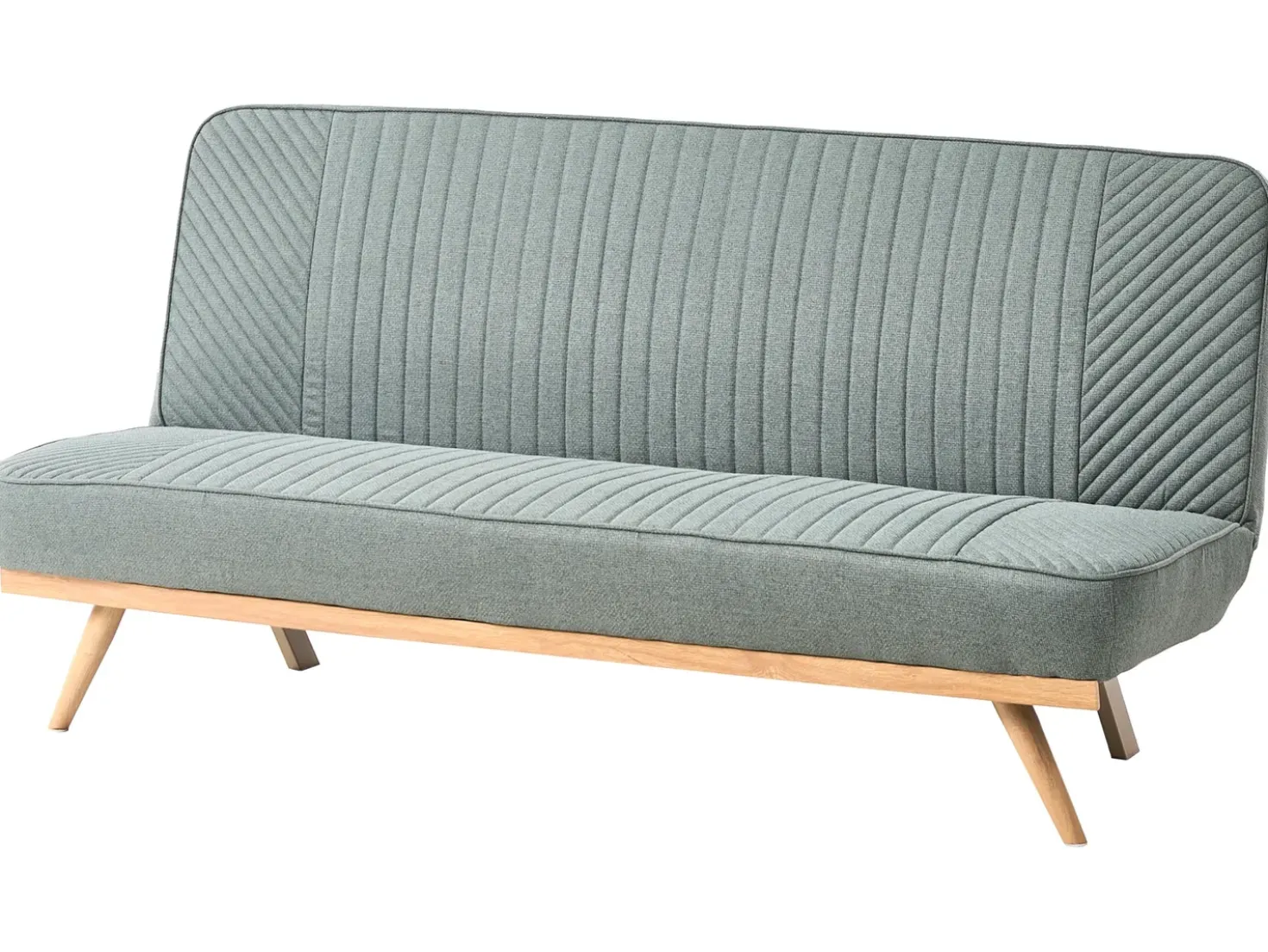 Divano letto 2 posti KALFAFEL Tessuto Verde