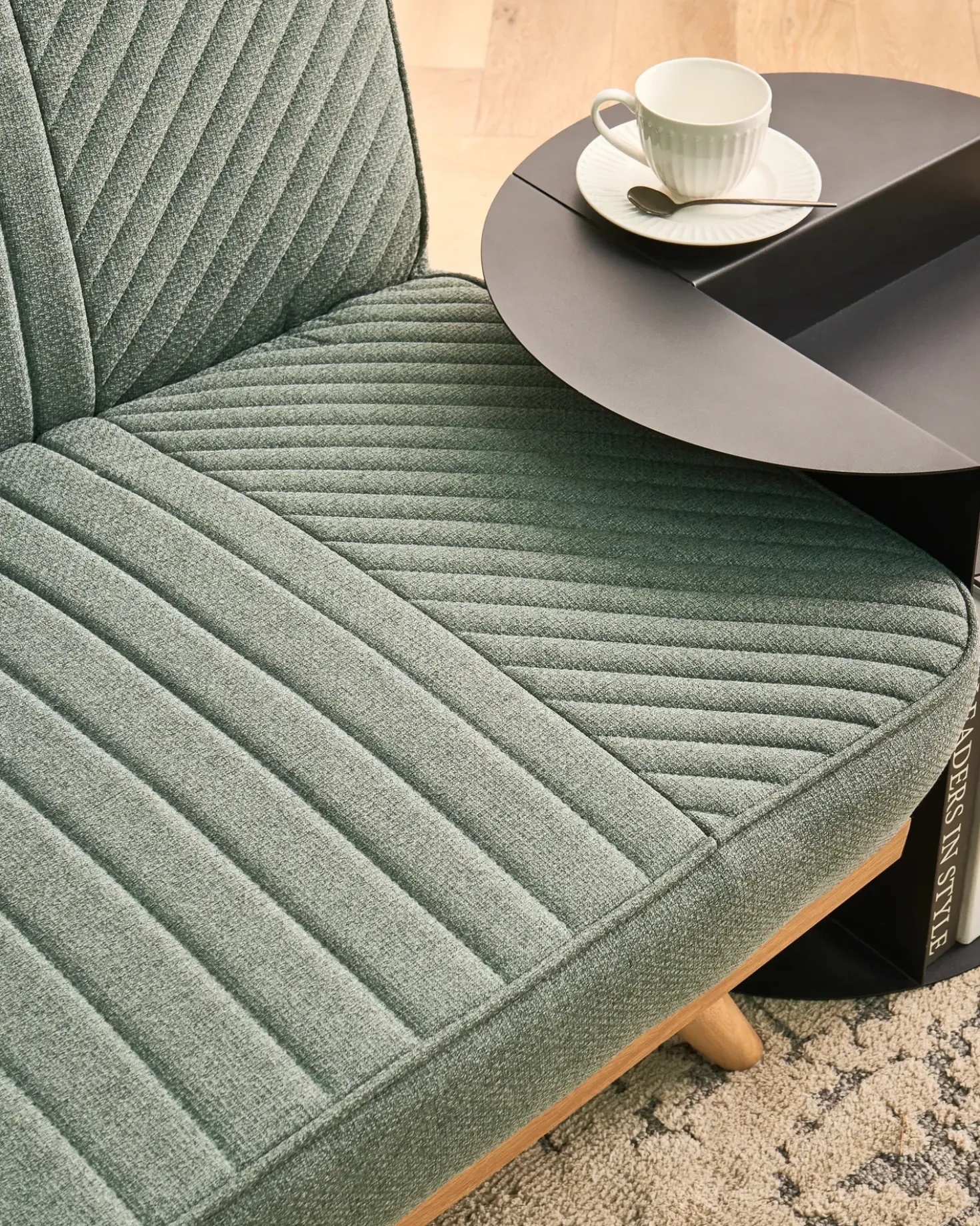 Divano letto 2 posti KALFAFEL Tessuto Verde