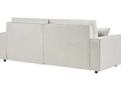 Divano letto 3 posti KARILA Tessuto Beige chiaro con contenitore Lato Sinistro