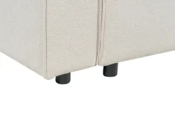 Divano letto 3 posti KARILA Tessuto Beige chiaro con contenitore Lato destro