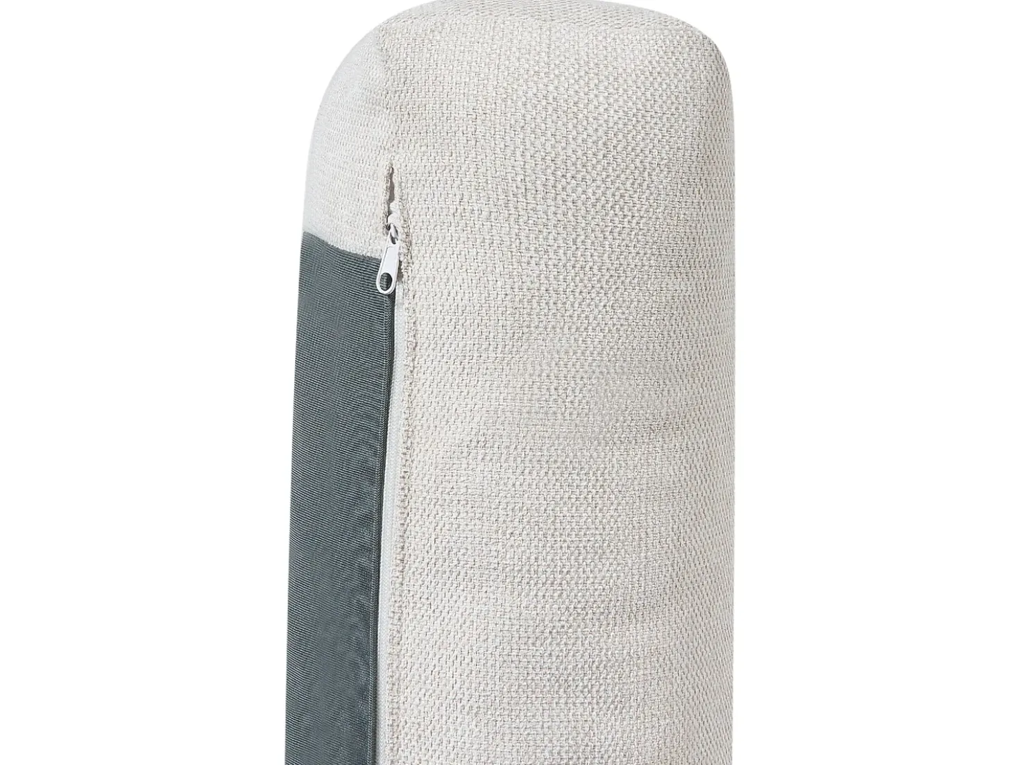 Divano letto 3 posti KARILA Tessuto Beige chiaro con contenitore Lato destro