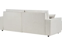 Divano letto 3 posti KARILA Tessuto Beige chiaro con contenitore Lato destro