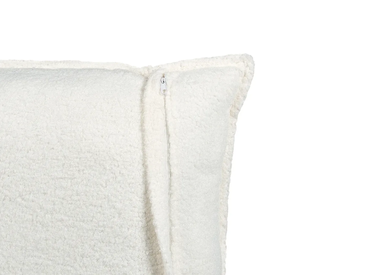 Divano letto 3 posti KRAMA Bouclé Bianco con contenitore