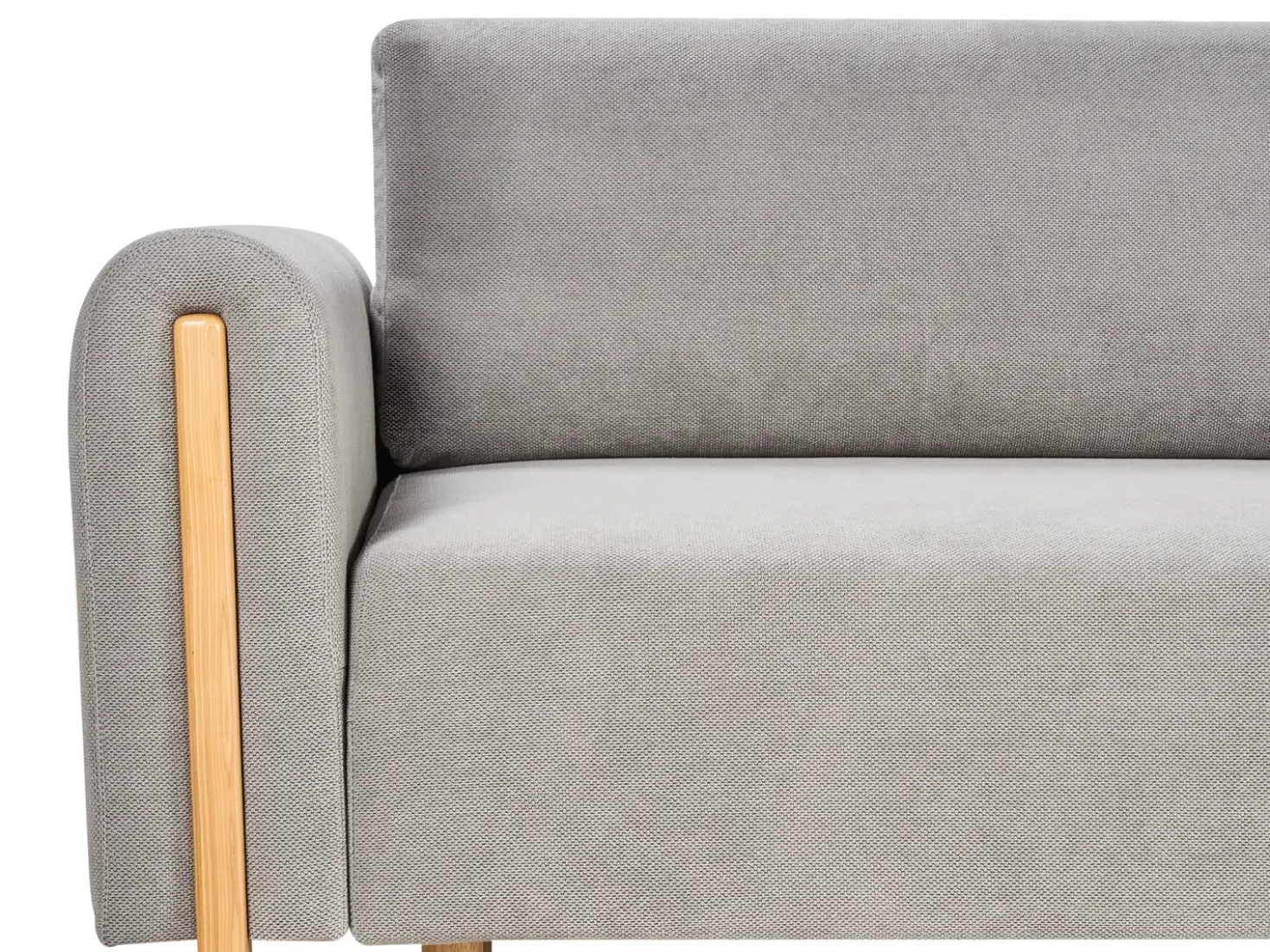 Divano letto 3 posti KVAM Tessuto Grigio con contenitore