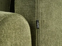 Divano letto 3 posti KVAM Tessuto Verde con contenitore