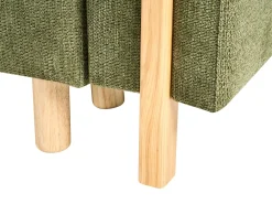 Divano letto 3 posti KVAM Tessuto Verde con contenitore