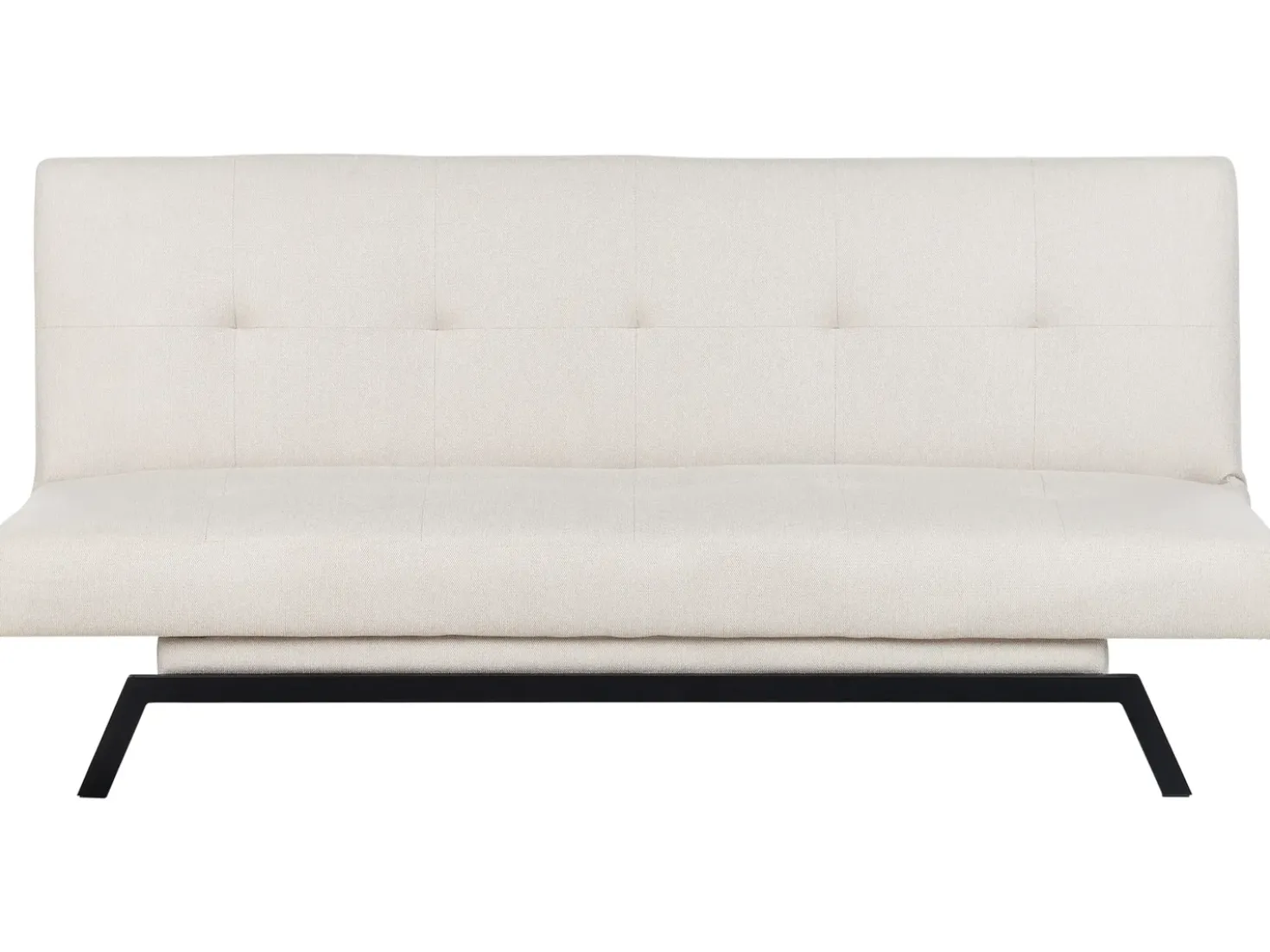 Divano letto 3 posti LEEDS Tessuto Bianco