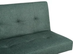 Divano letto 3 posti LEEDS Tessuto Verde