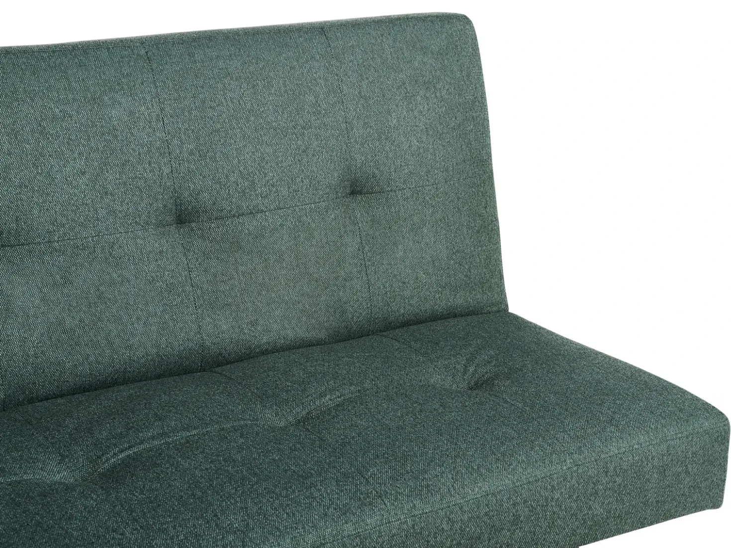 Divano letto 3 posti LEEDS Tessuto Verde