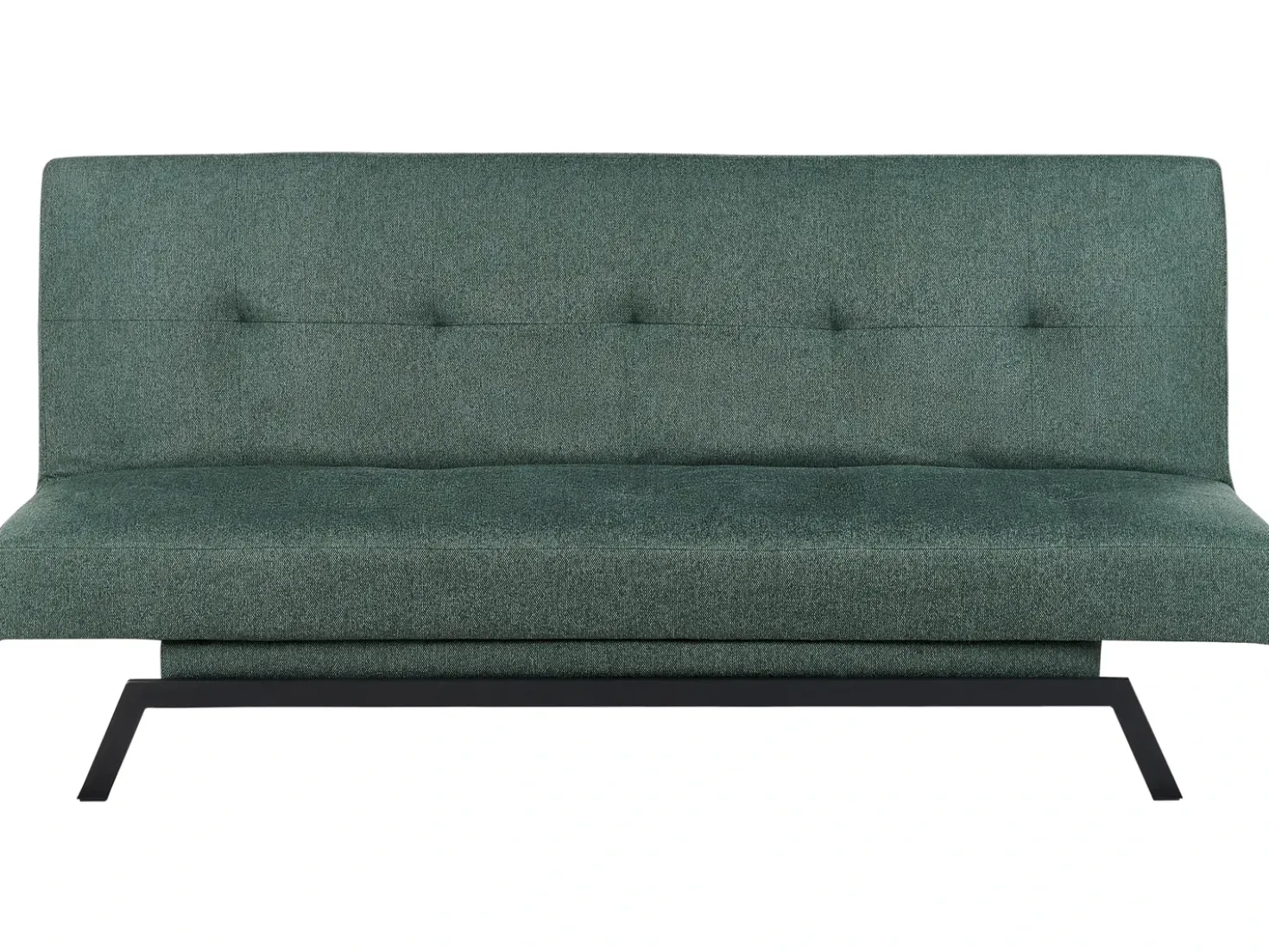 Divano letto 3 posti LEEDS Tessuto Verde