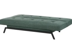 Divano letto 3 posti LEEDS Tessuto Verde