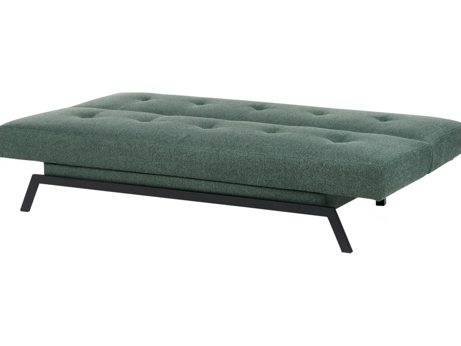 Divano letto 3 posti LEEDS Tessuto Verde