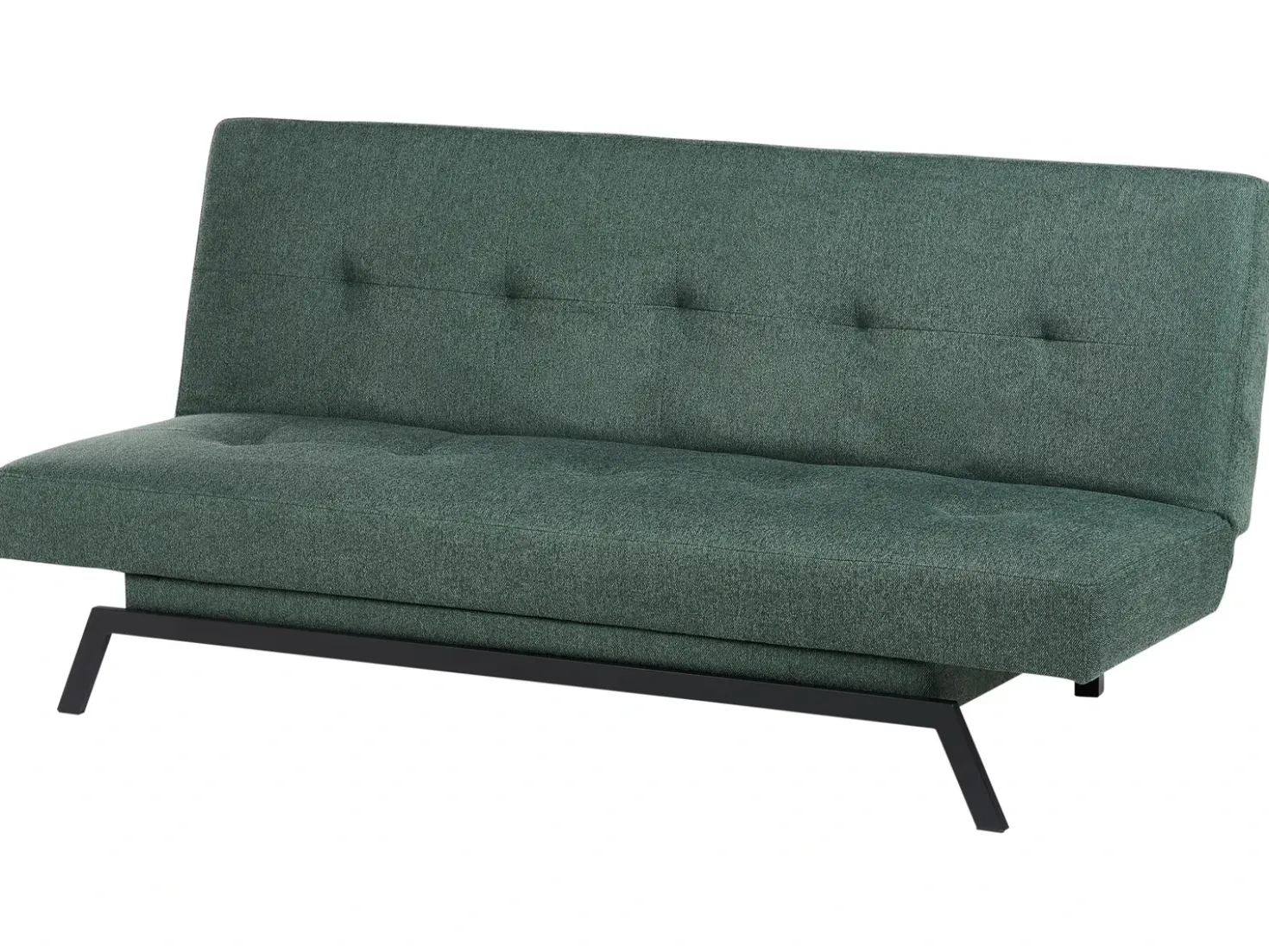 Divano letto 3 posti LEEDS Tessuto Verde