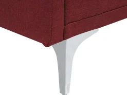 Divano letto 3 posti LUCAN Tessuto Rosso scuro