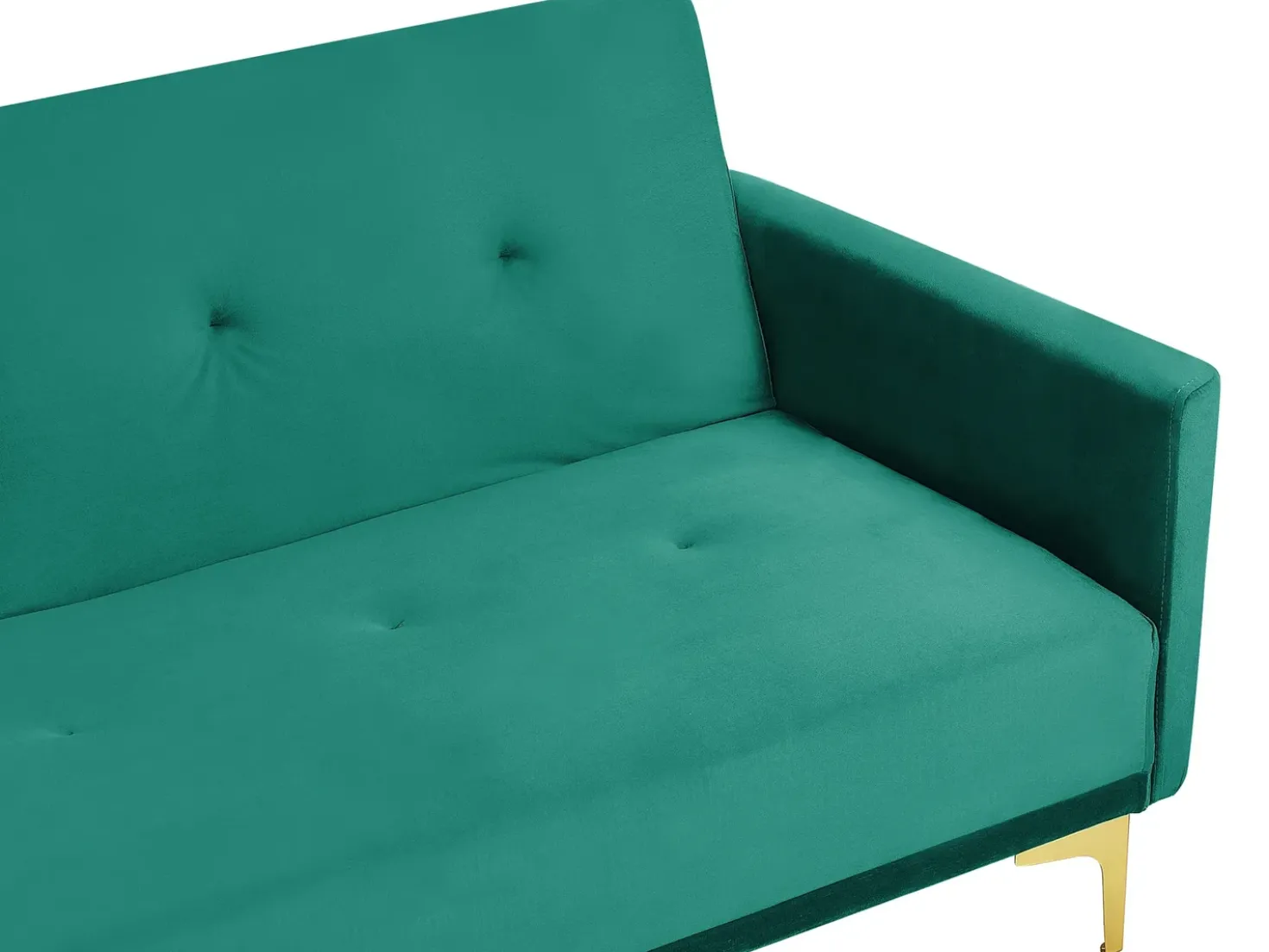 Divano letto 3 posti LUCAN Velluto Verde smeraldo