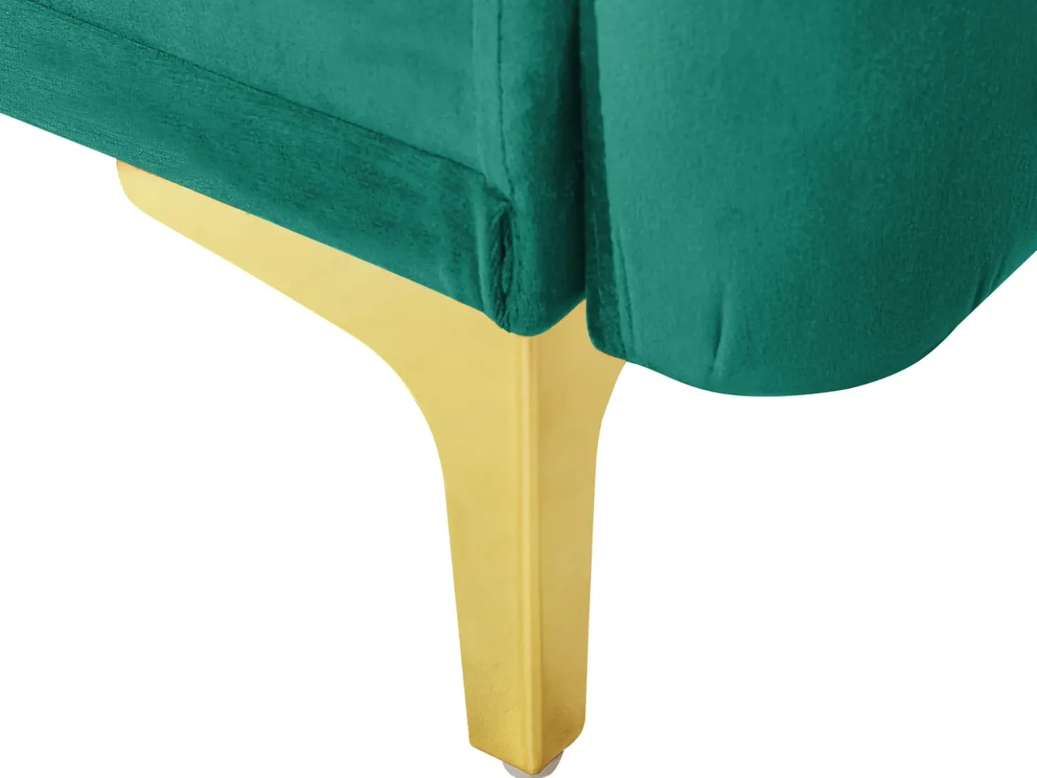 Divano letto 3 posti LUCAN Velluto Verde smeraldo