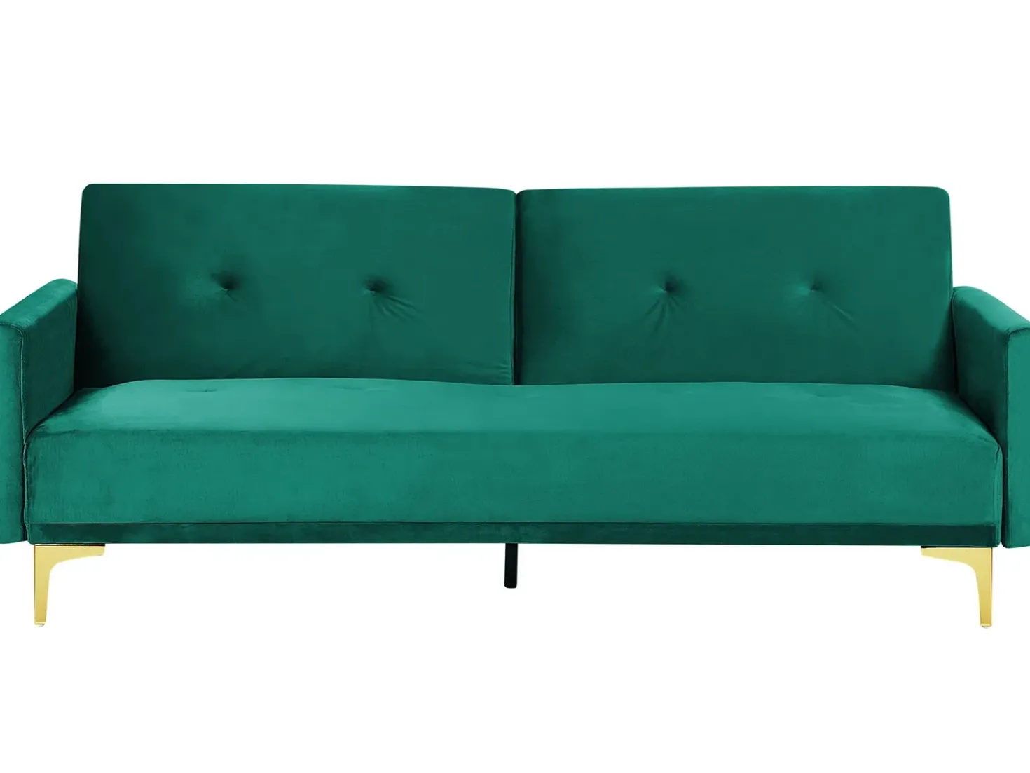 Divano letto 3 posti LUCAN Velluto Verde smeraldo