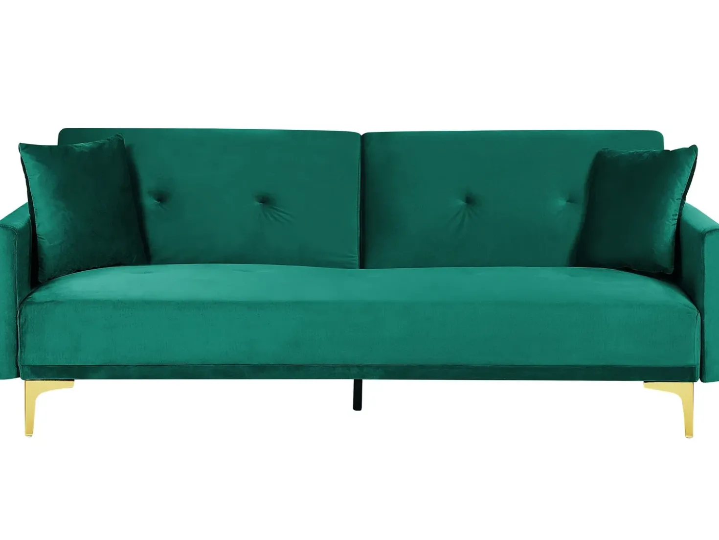 Divano letto 3 posti LUCAN Velluto Verde smeraldo