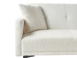 Divano letto 3 posti LUCAN Bouclé Bianco sporco