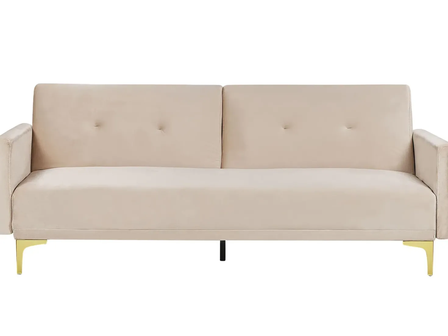 Divano letto 3 posti LUCAN Velluto Beige