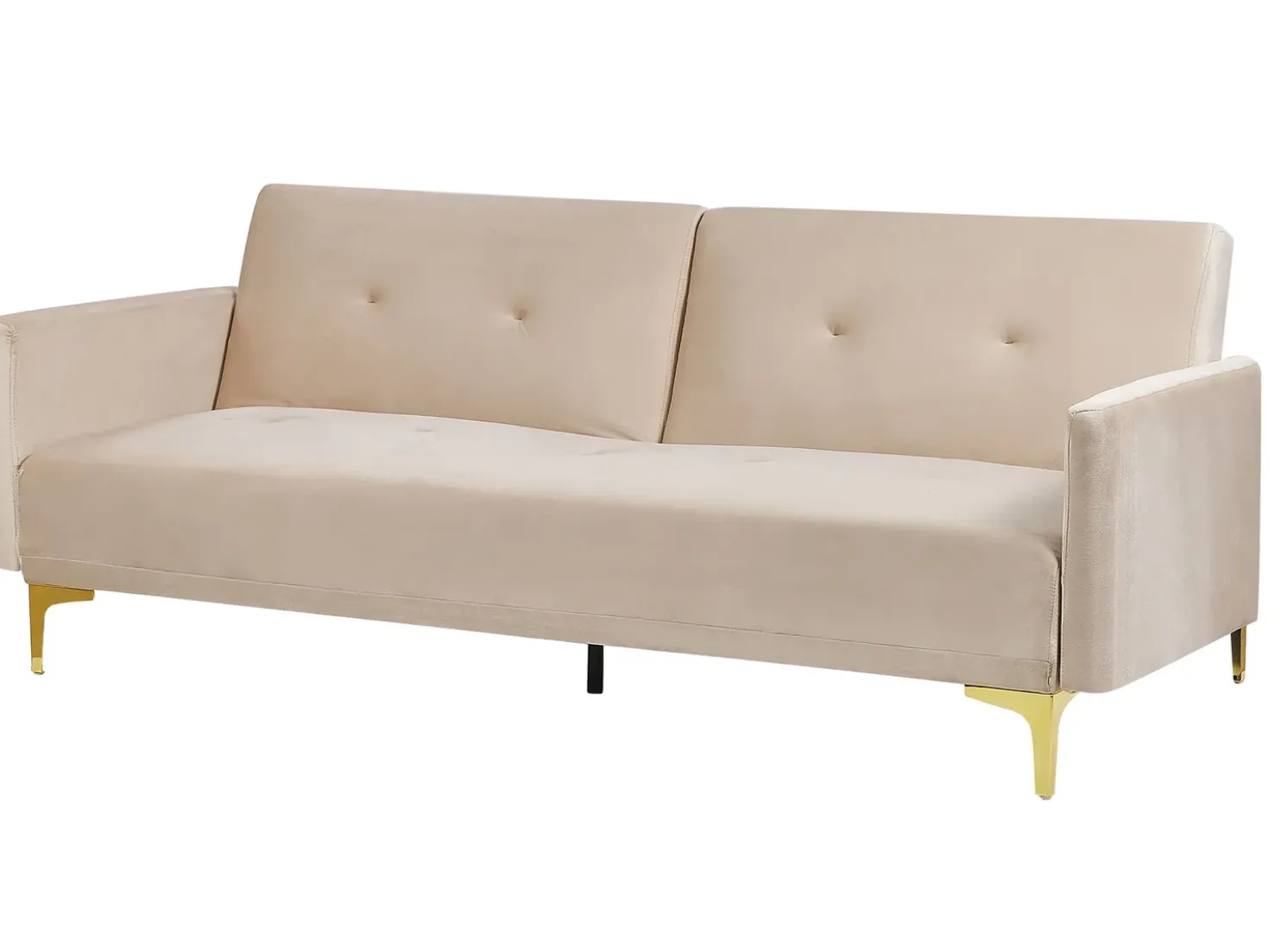 Divano letto 3 posti LUCAN Velluto Beige