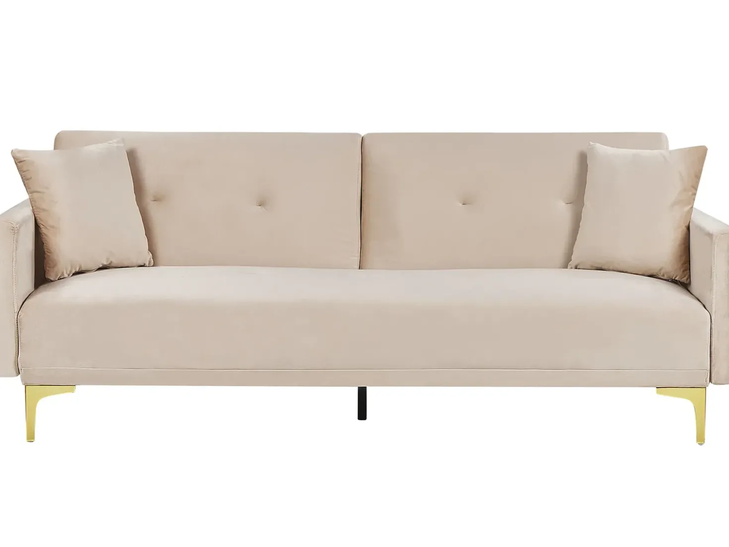 Divano letto 3 posti LUCAN Velluto Beige