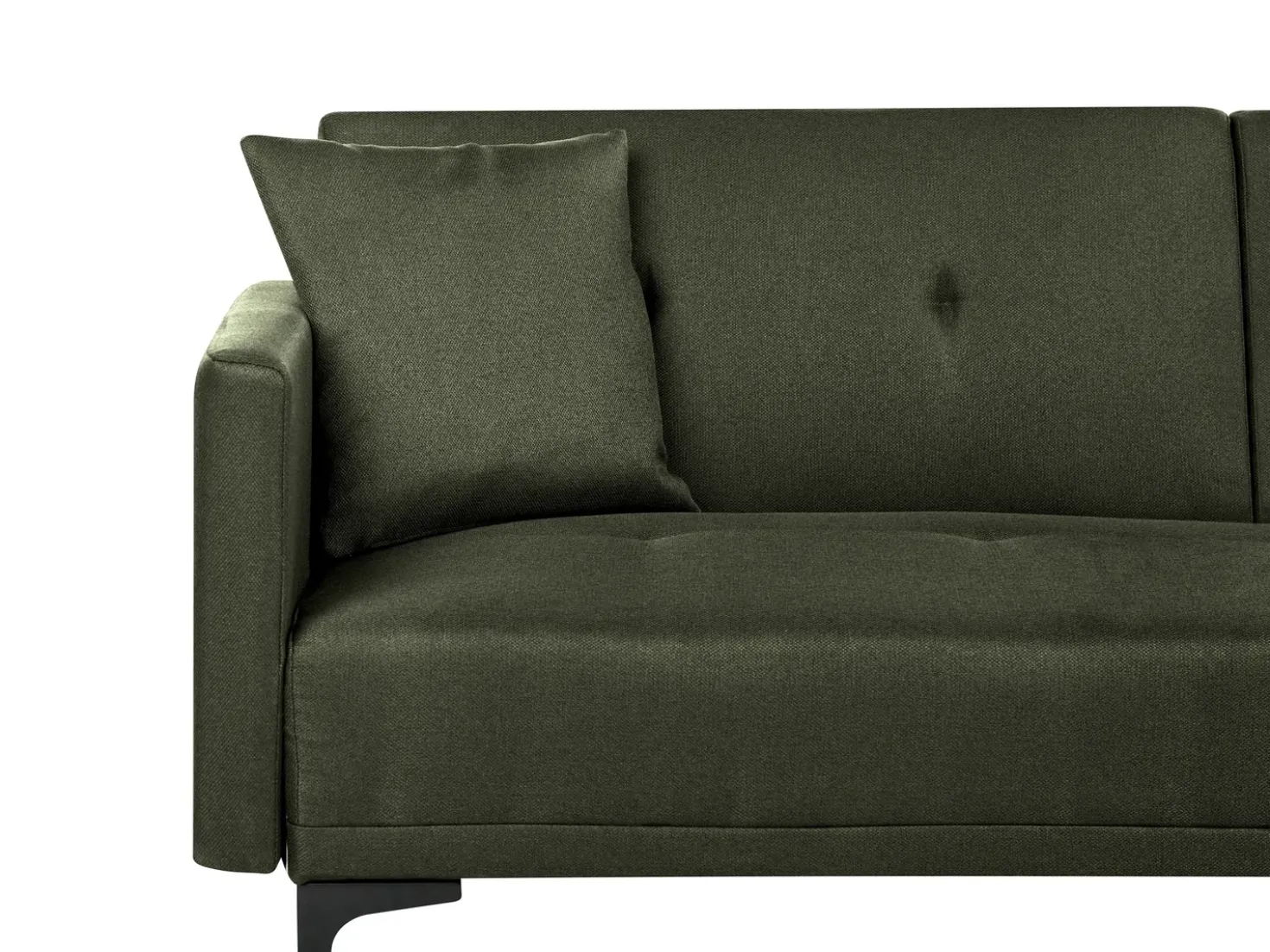 Divano letto 3 posti LUCAN Tessuto Verde scuro
