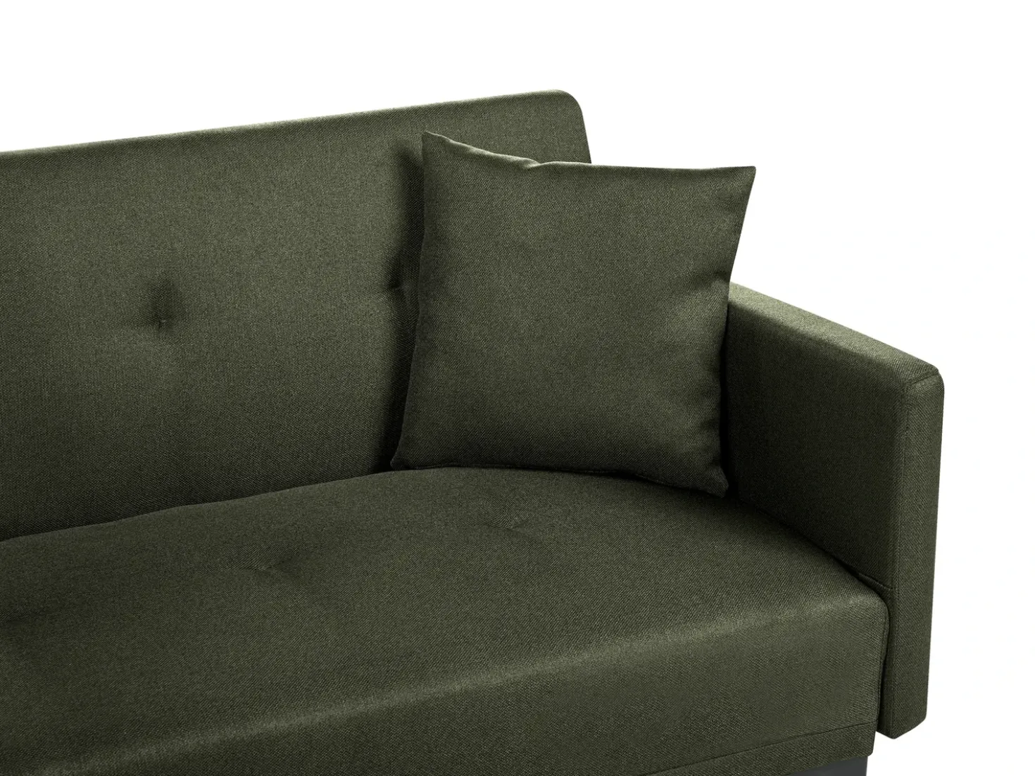 Divano letto 3 posti LUCAN Tessuto Verde scuro