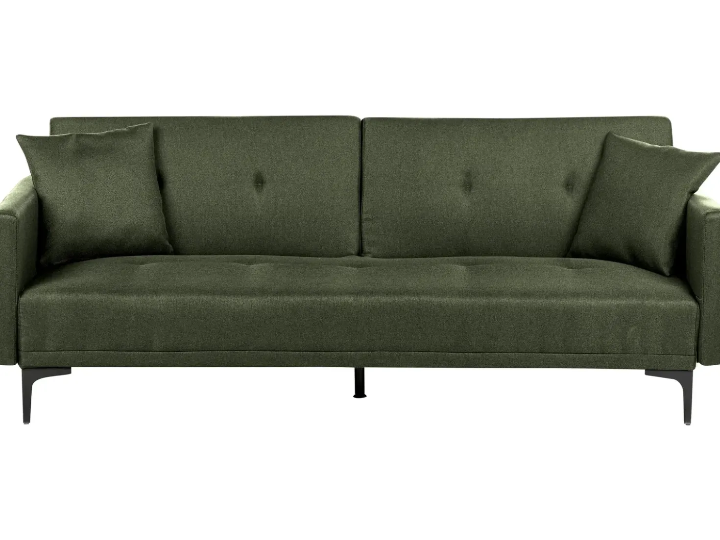 Divano letto 3 posti LUCAN Tessuto Verde scuro