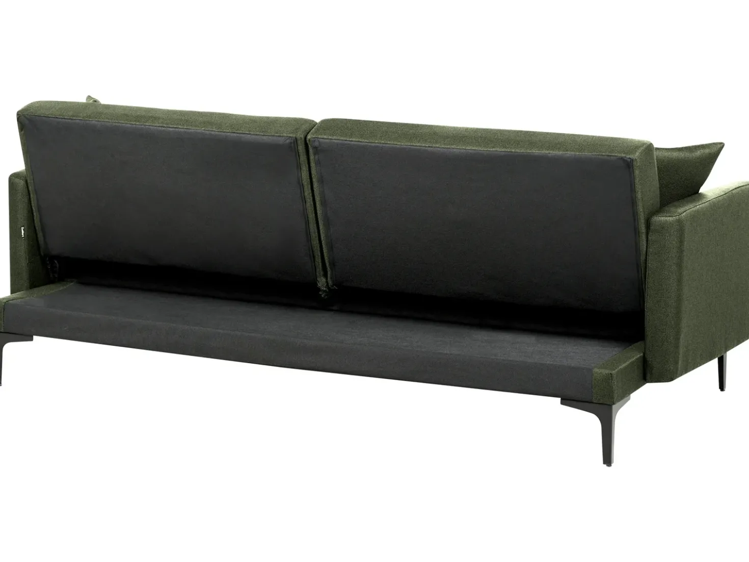Divano letto 3 posti LUCAN Tessuto Verde scuro
