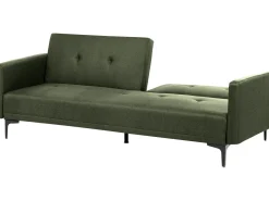 Divano letto 3 posti LUCAN Tessuto Verde scuro