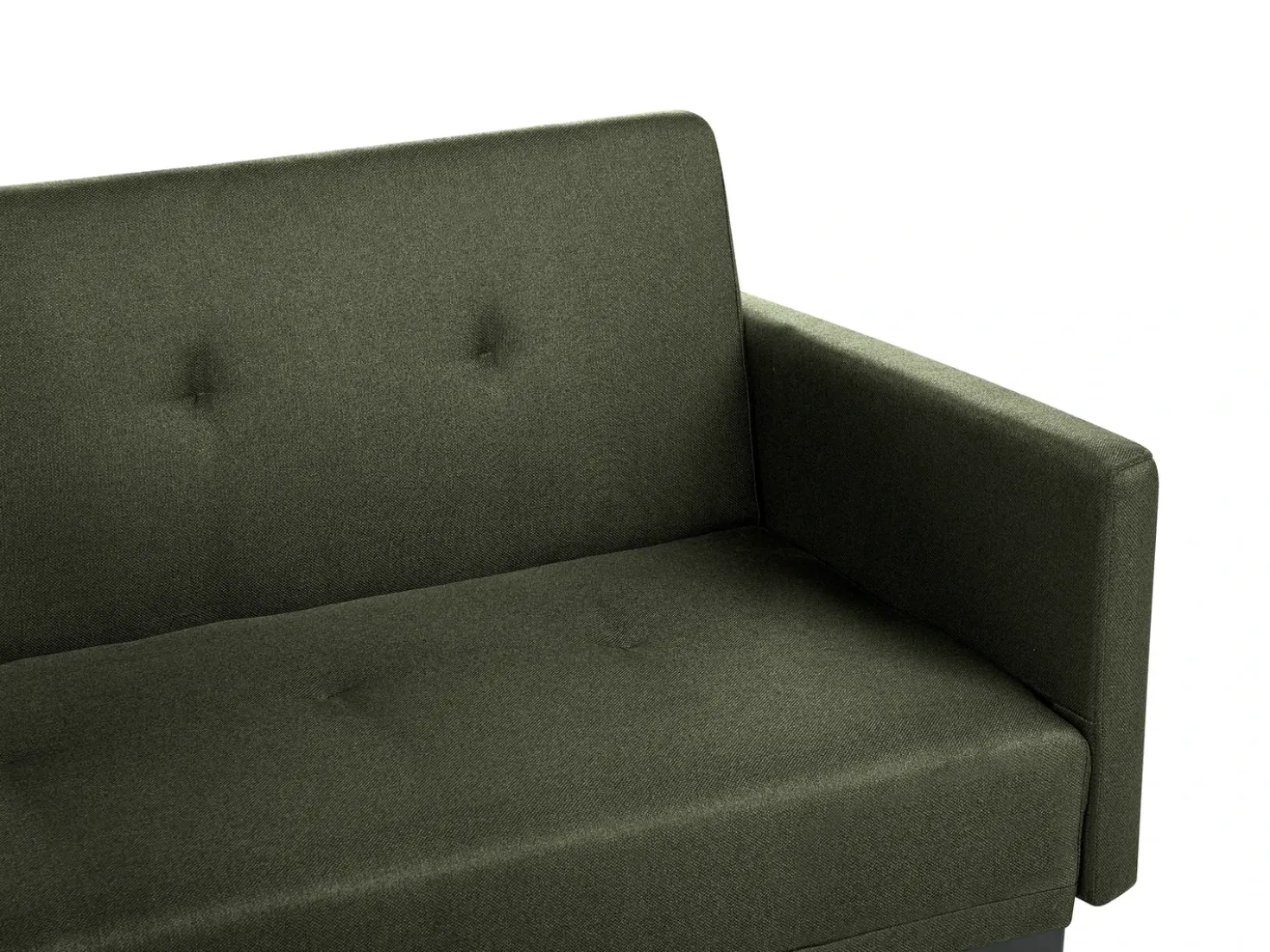 Divano letto 3 posti LUCAN Tessuto Verde scuro