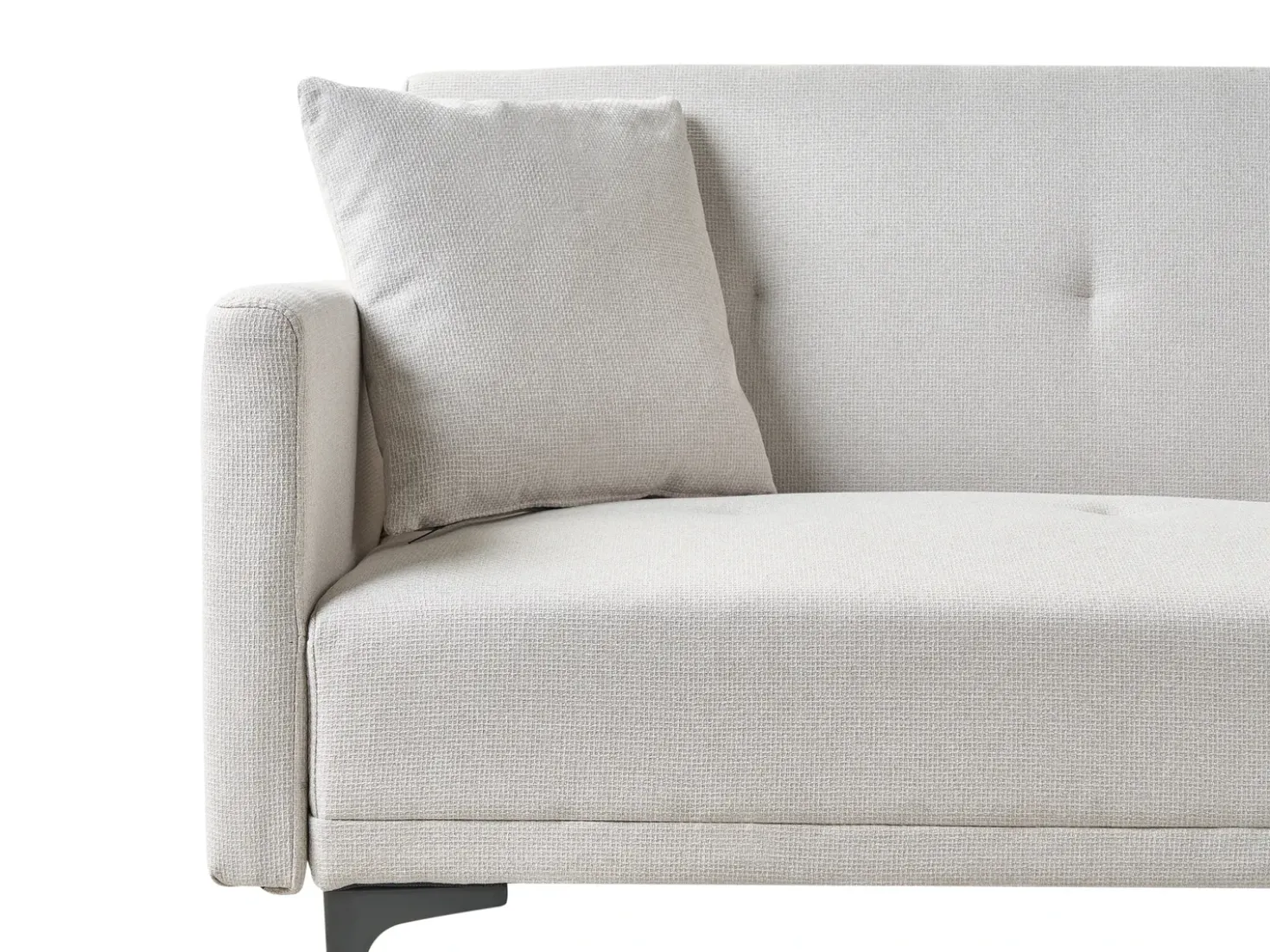 Divano letto 3 posti LUCAN Tessuto Beige chiaro