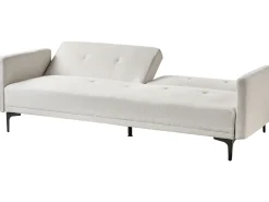 Divano letto 3 posti LUCAN Tessuto Beige chiaro