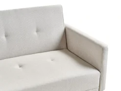 Divano letto 3 posti LUCAN Tessuto Beige chiaro