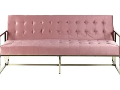 Divano letto 3 posti MARSTAL Velluto Rosa