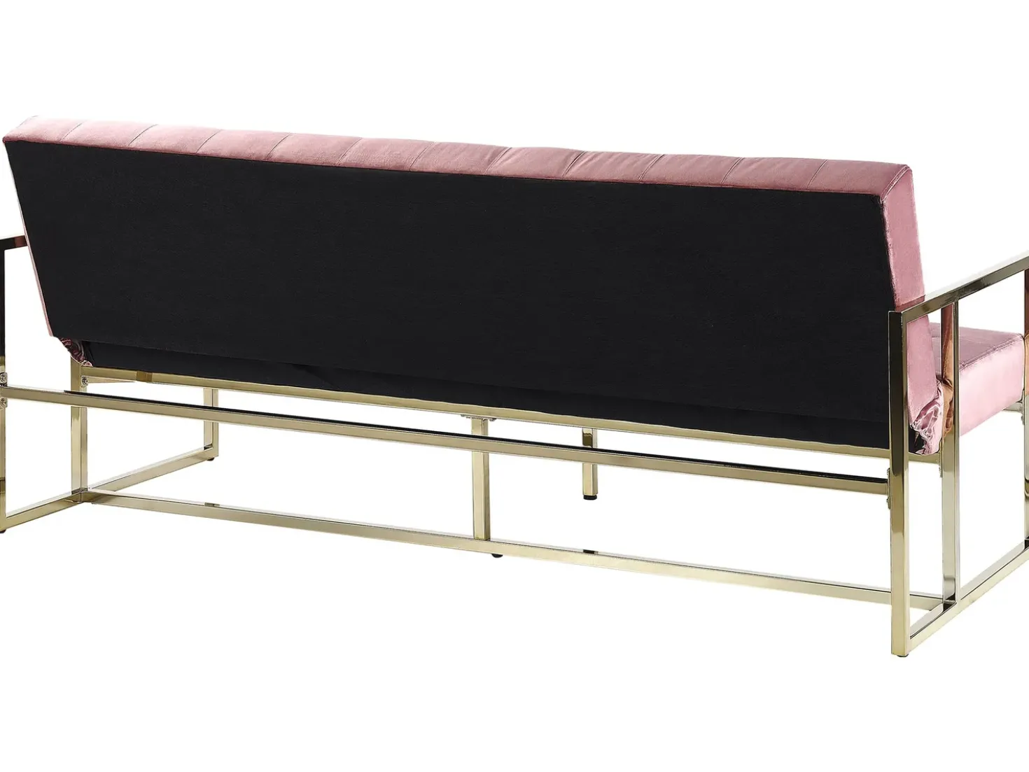 Divano letto 3 posti MARSTAL Velluto Rosa