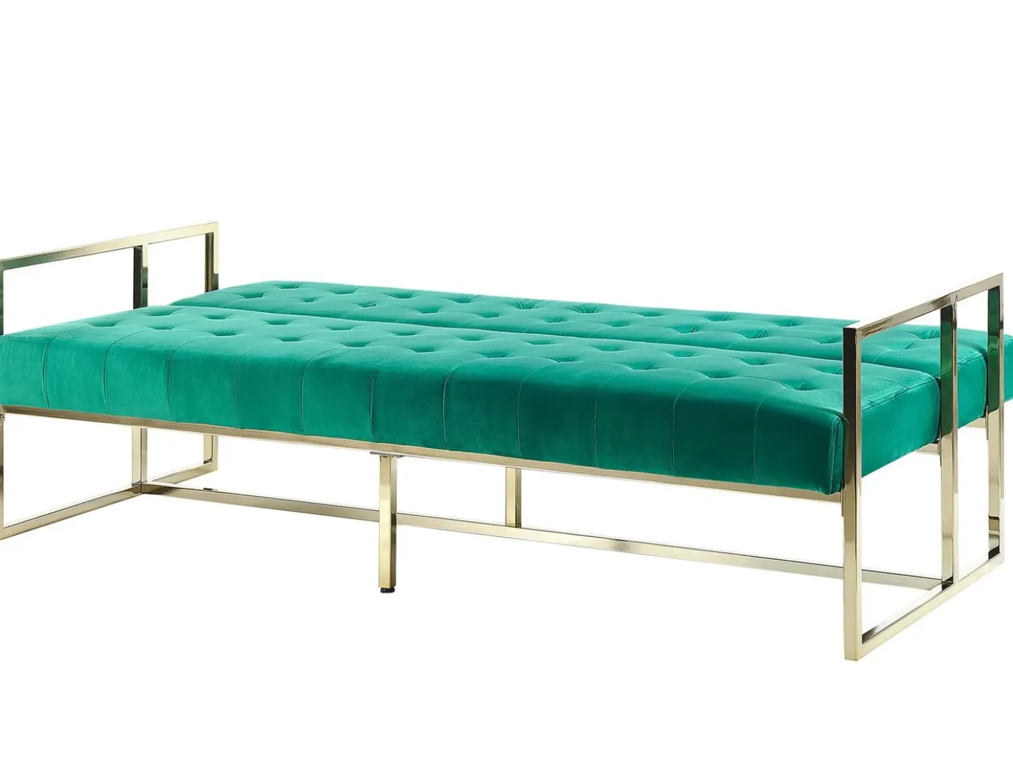 Divano letto 3 posti MARSTAL Velluto Verde smeraldo