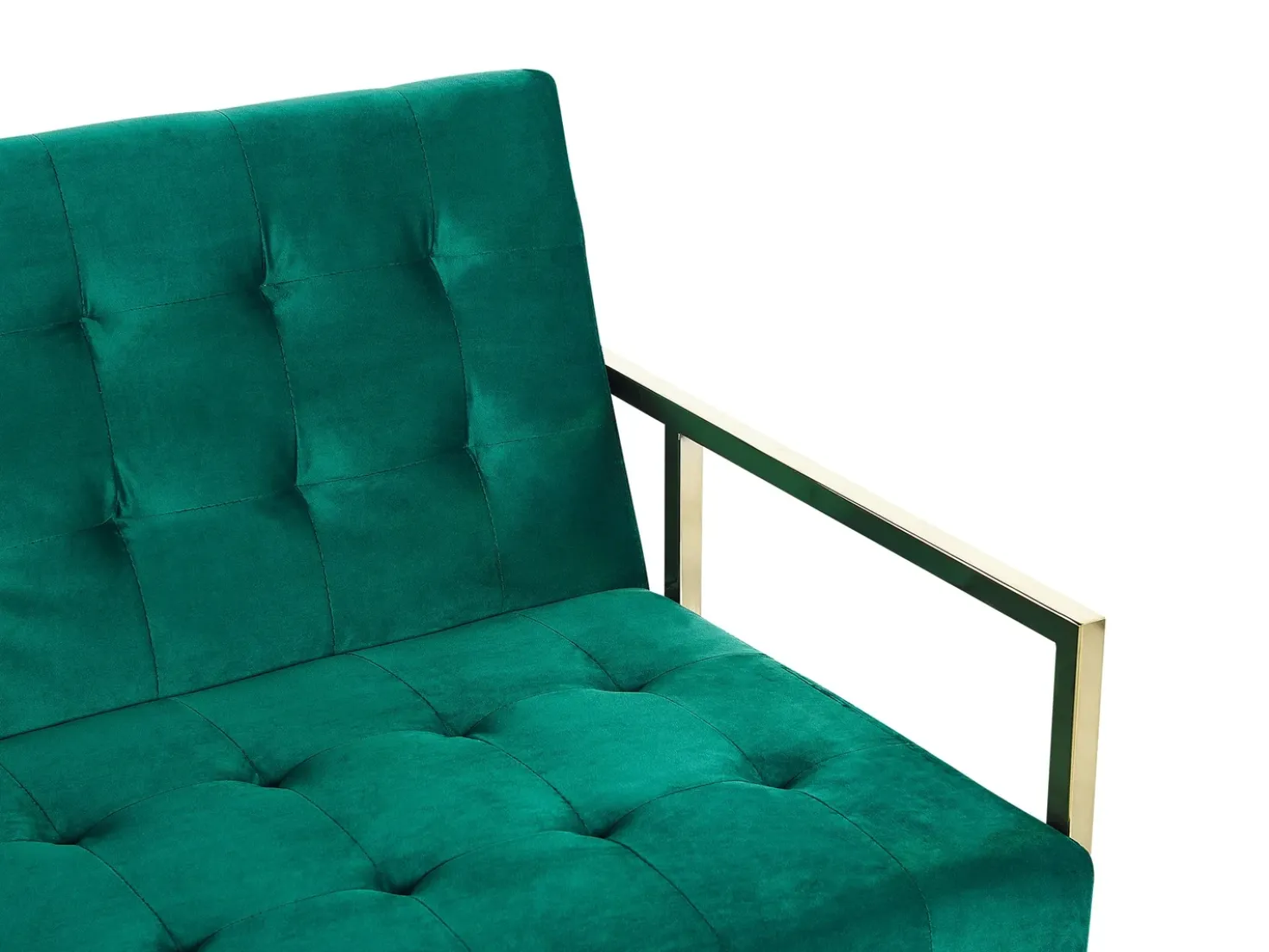 Divano letto 3 posti MARSTAL Velluto Verde smeraldo